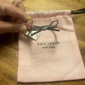 Kate Spade skinny mini bow bracelet in silver tone